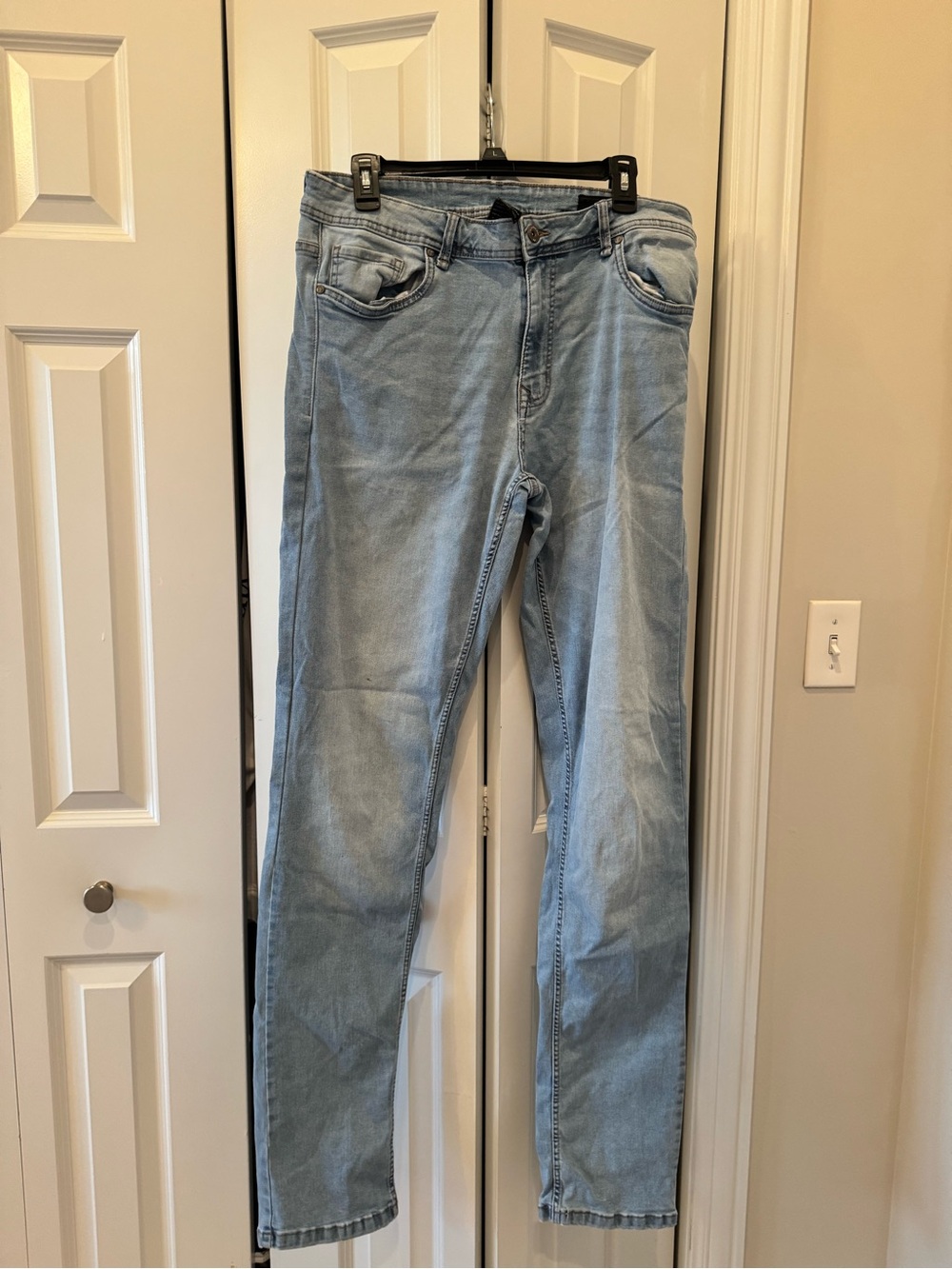 Light Blue Men’s athletic Fit Jeans- TALL